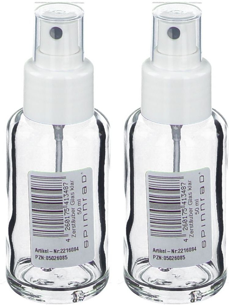 Zerstäuber Glas 50 ml weiß 2x 2x1 St Flaschen