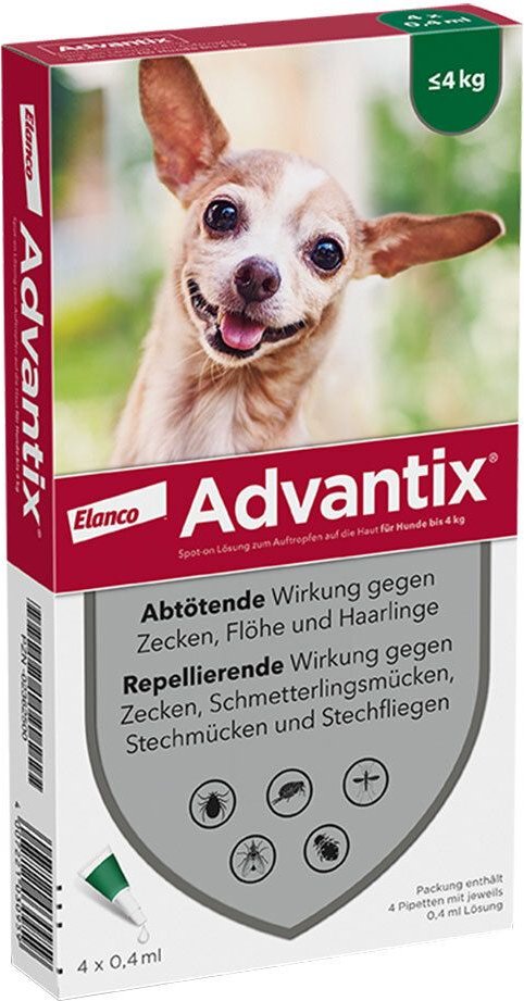 Thumbnail - Advantix Spot-on Lsg.z.Auftr.a.d.H.f.Hund bis 4 kg St Lösung