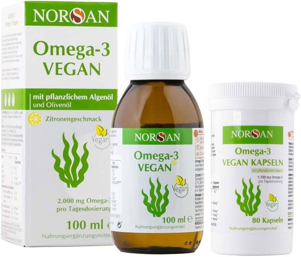 Norsan Omega-3 vegan flüssig & Kapseln 1 St Set
