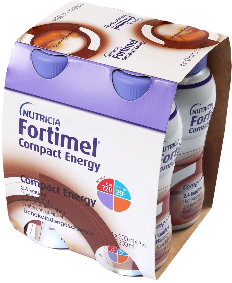 Fortimel Compact Energy Schokolade 4x300 ml Flüssigkeit