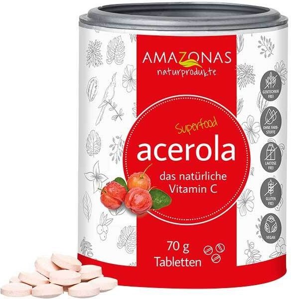 Acerola Vitamin C ohne Zuckerzusatz Lutschtabl. 70 g Lutschtabletten