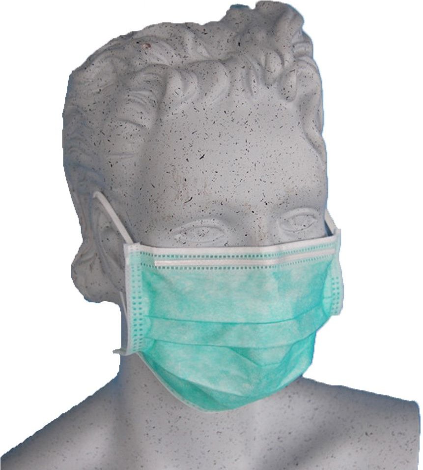 Gesichtsmaske m.Fixband grün 50 St Mundschutz