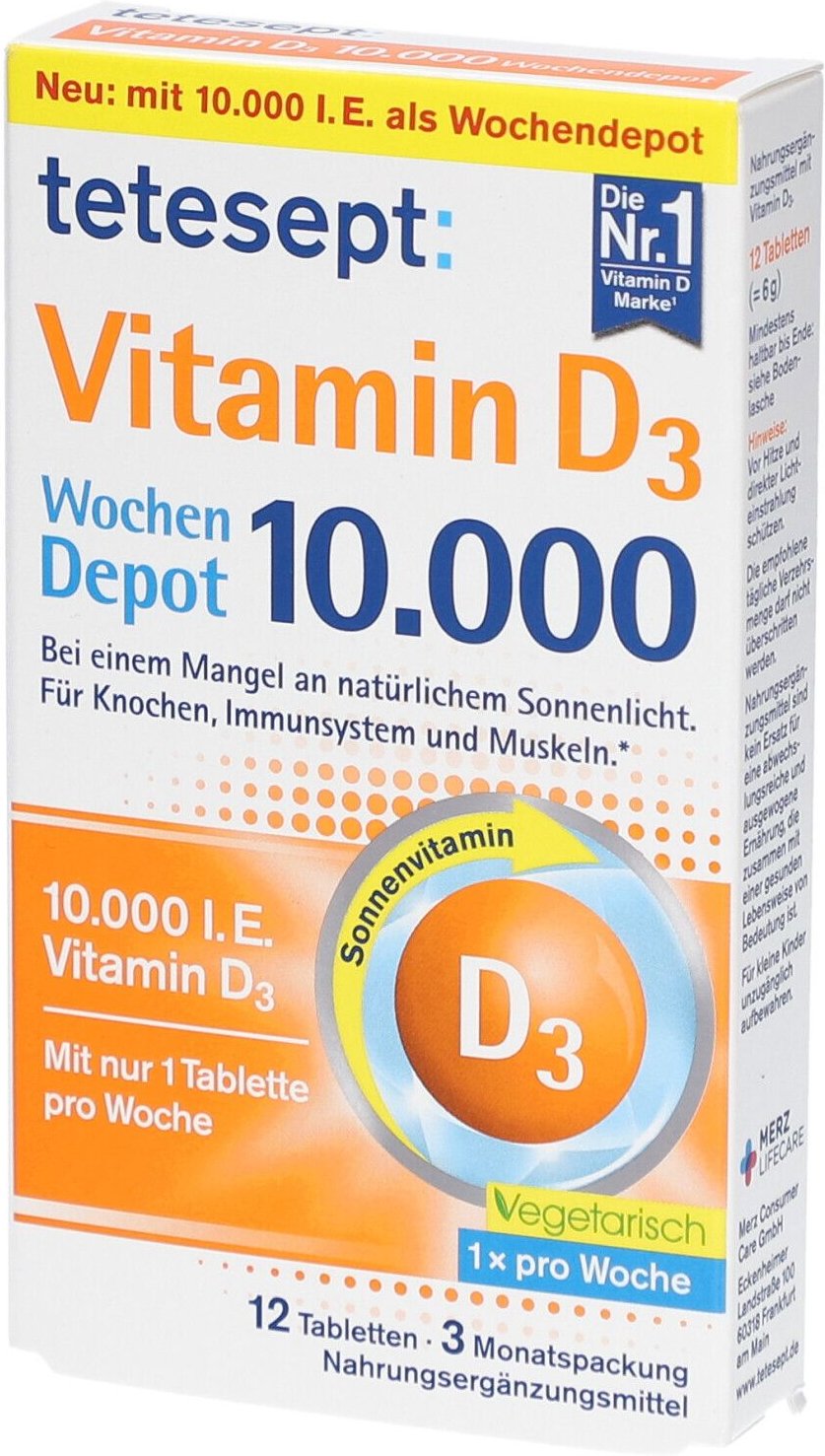 Tetesept Vitamin D3 10.000 Filmtabletten 12 St