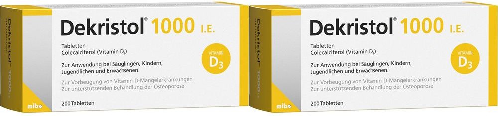 Dekristol 1000 I.e. Doppelpack 2x200 St Tabletten