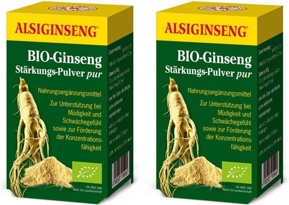 Alsiginseng Staerkungs PUL Bio 2x 2x30 g Pulver