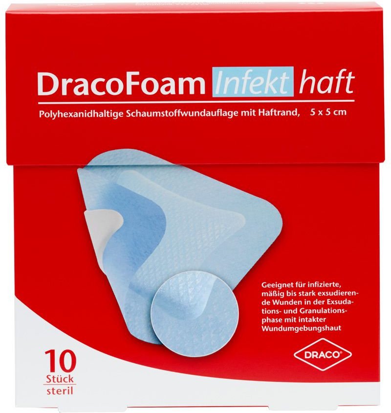 Dracofoam Infekt haft Schaumst.Wundauf.5x5 cm