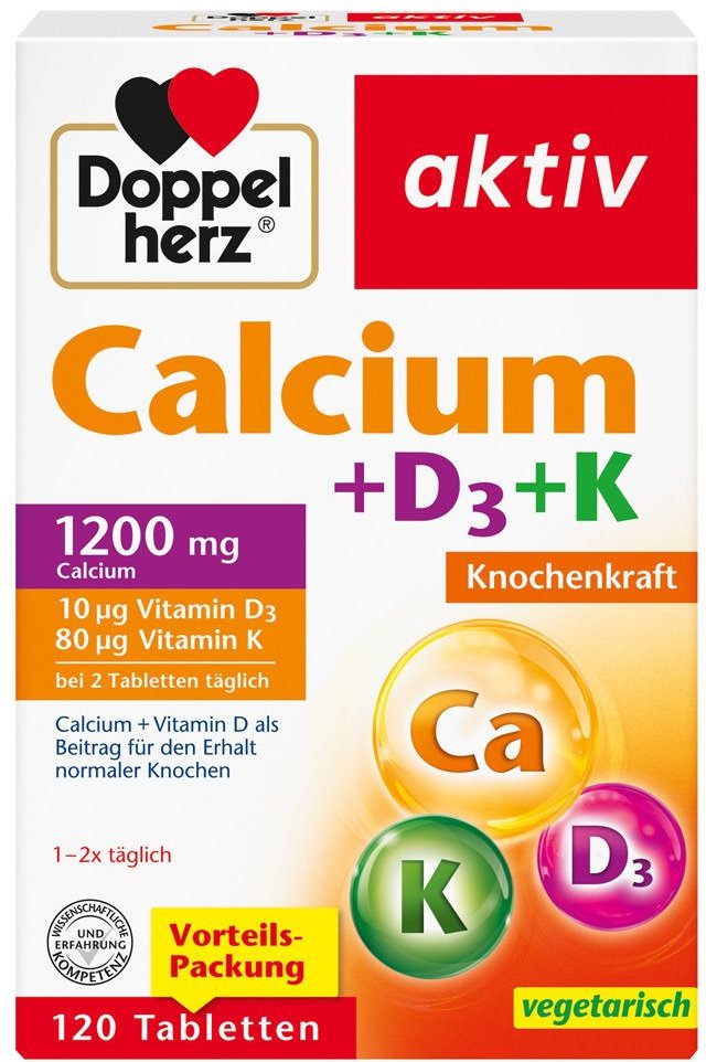Doppelherz Calcium+D3+K Tabletten 120 St