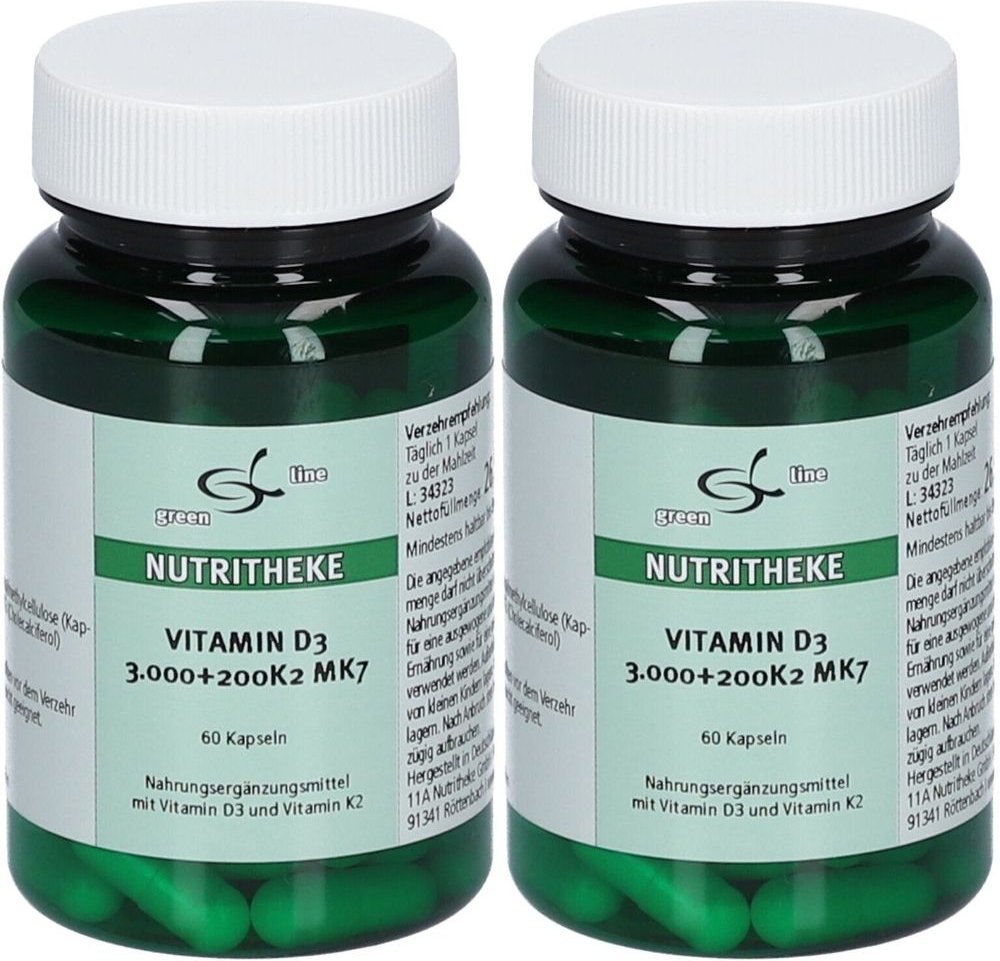Vitamin D3 3.000+200 K2 MK7 Kapseln 2x 2x60 St