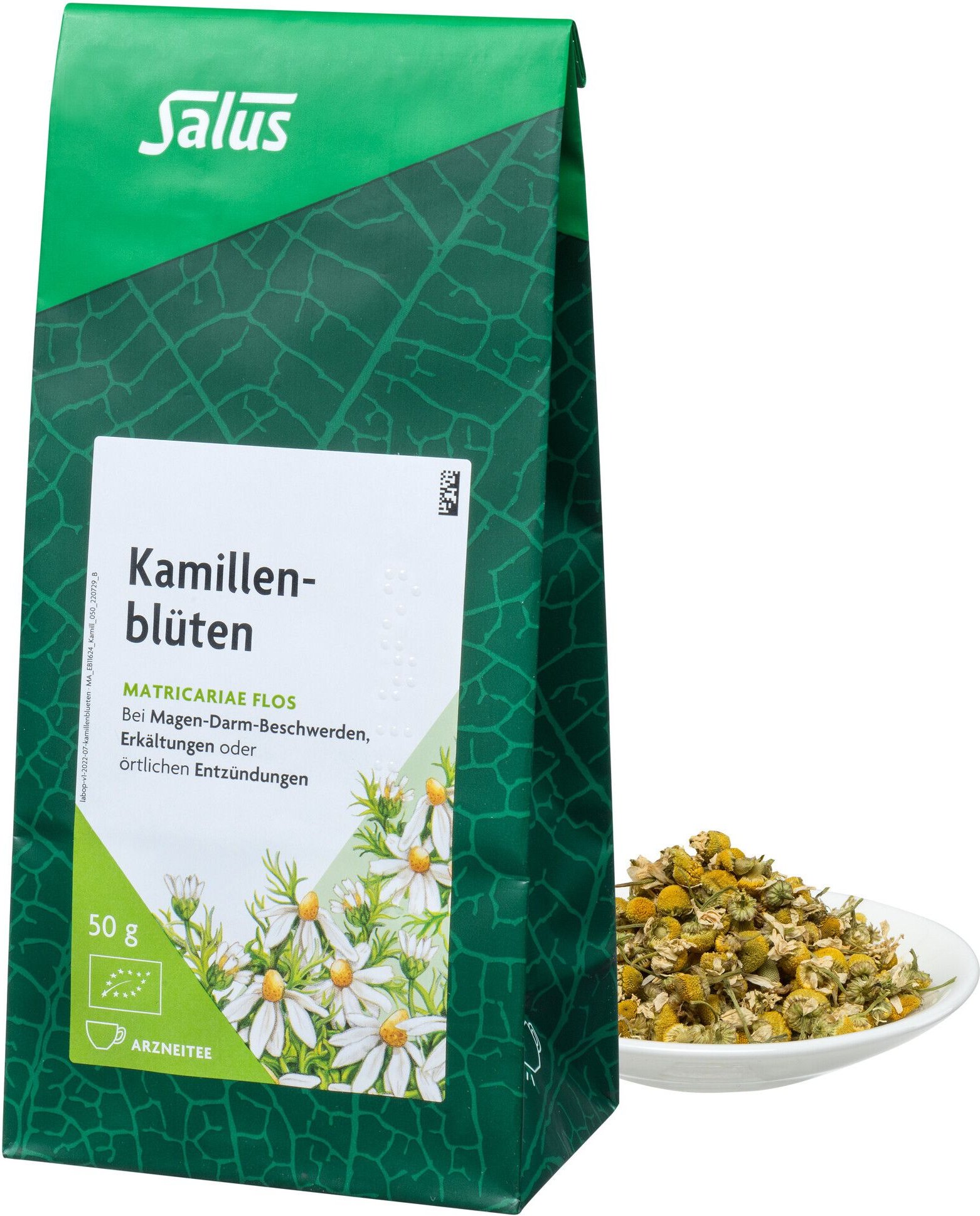 Kamillenblüten Arzneit.Bio Matricariae flos Salus 50 g Tee