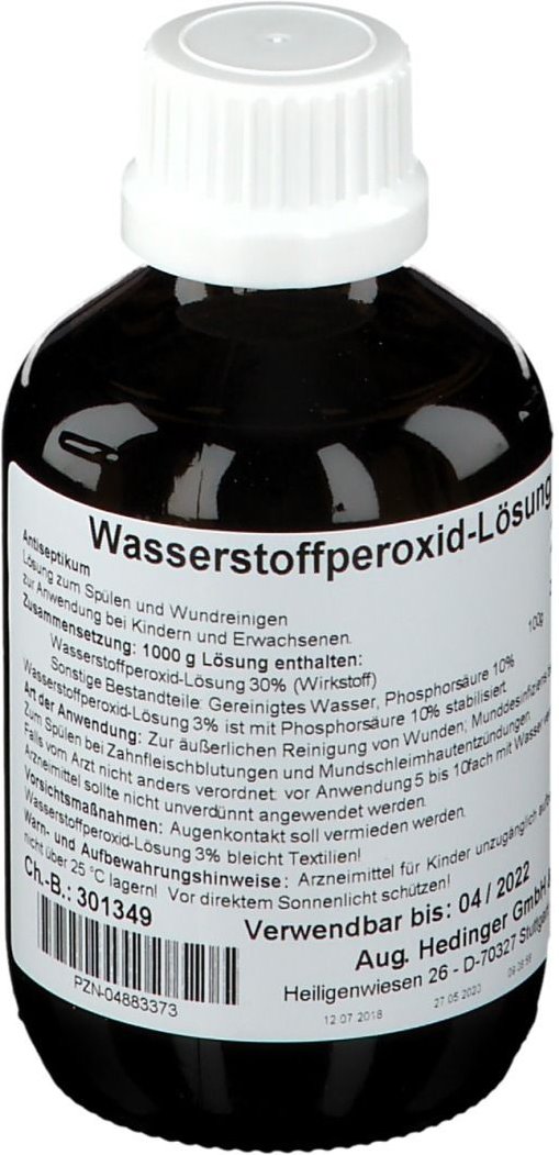 Wasserstoffperoxid-Lösung 3% Standardzulassung