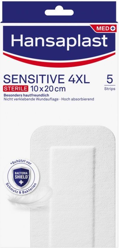 Hansaplast Sensitive Wundverband steril 10x20 cm 5 St Pflaster