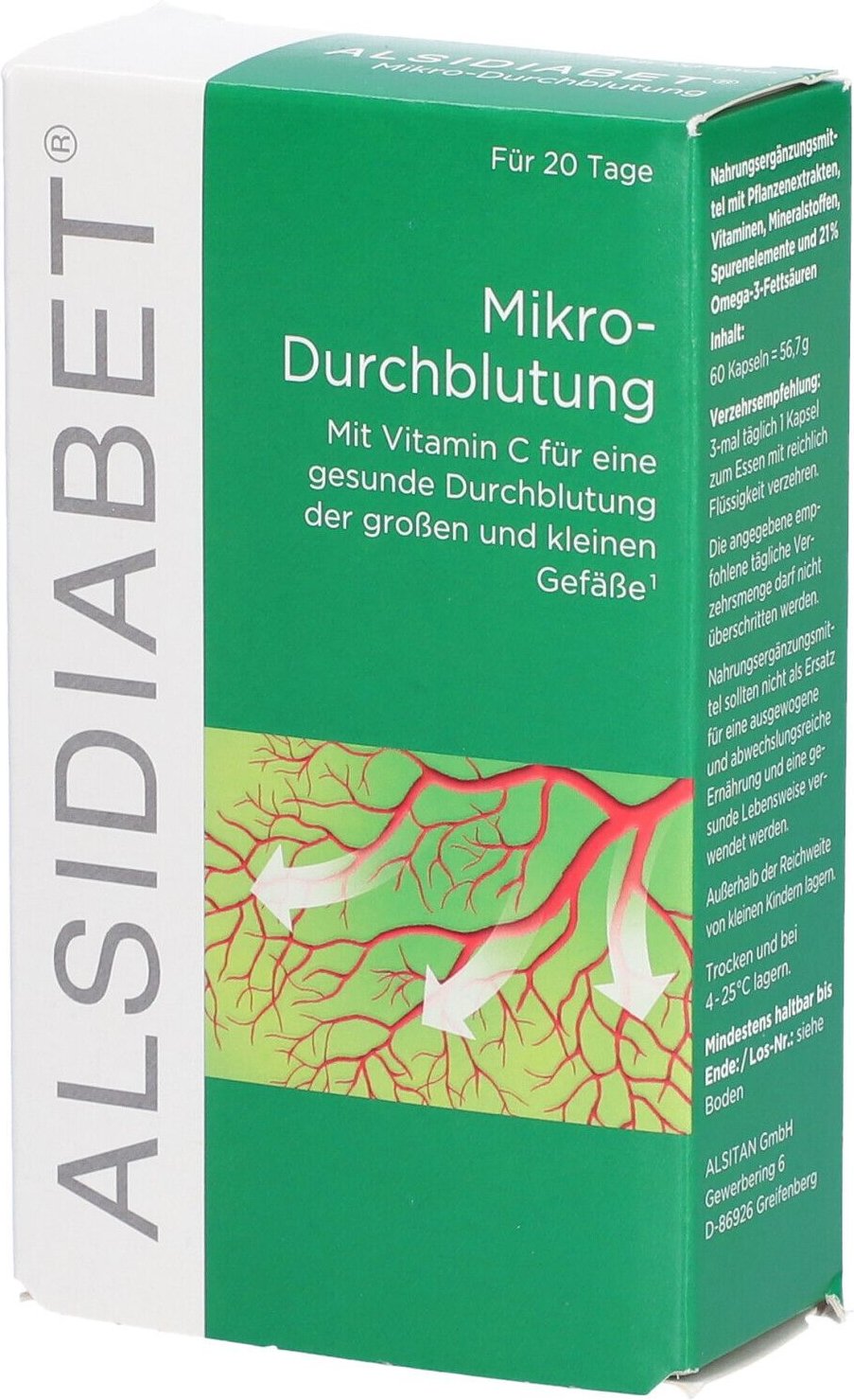 Alsidiabet Diabetiker Mikro Durchblutung Kapseln 60 St