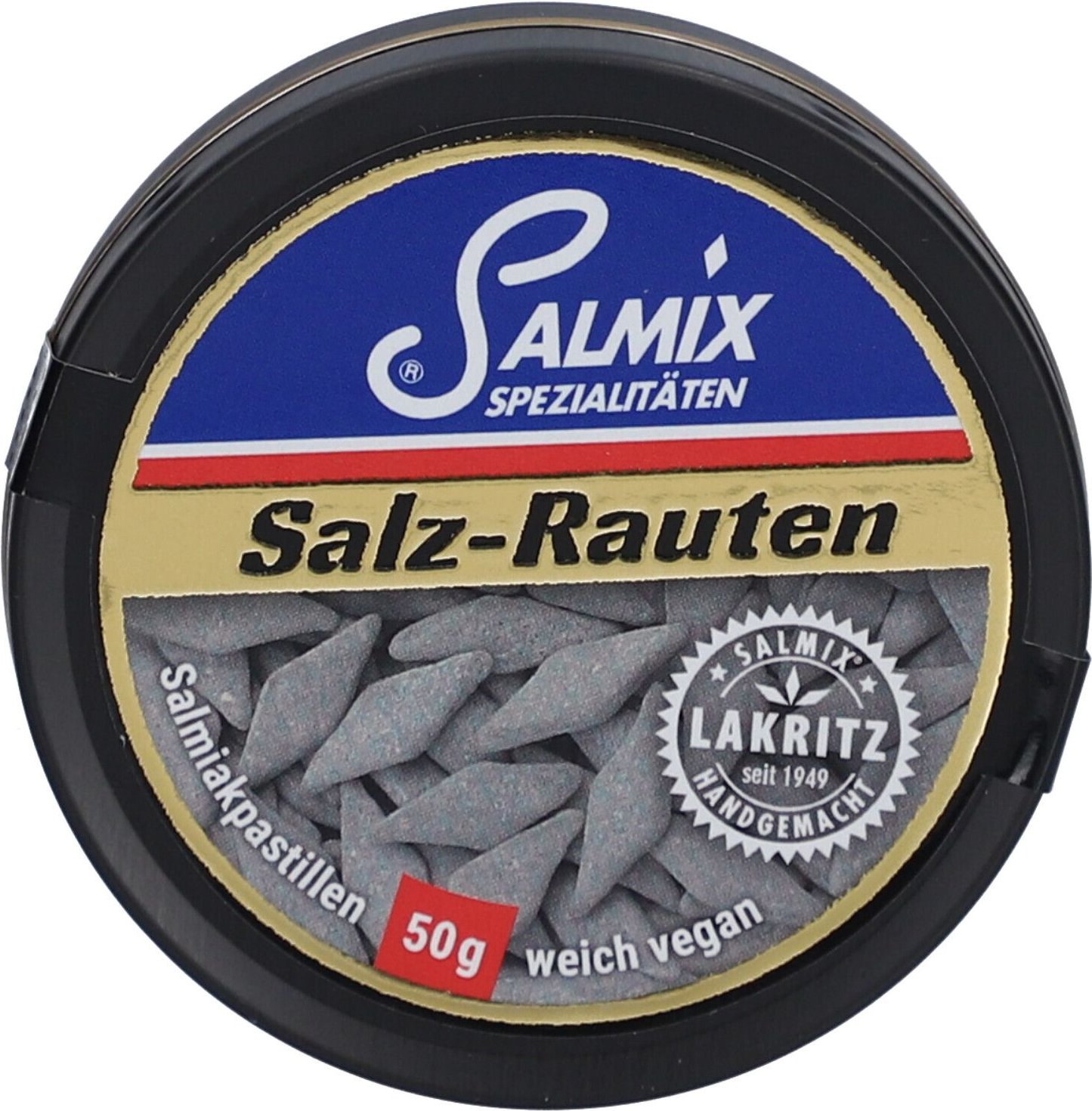 Salmix Salmiakpastillen Salz-Rauten weich vegan 50 g Pastillen