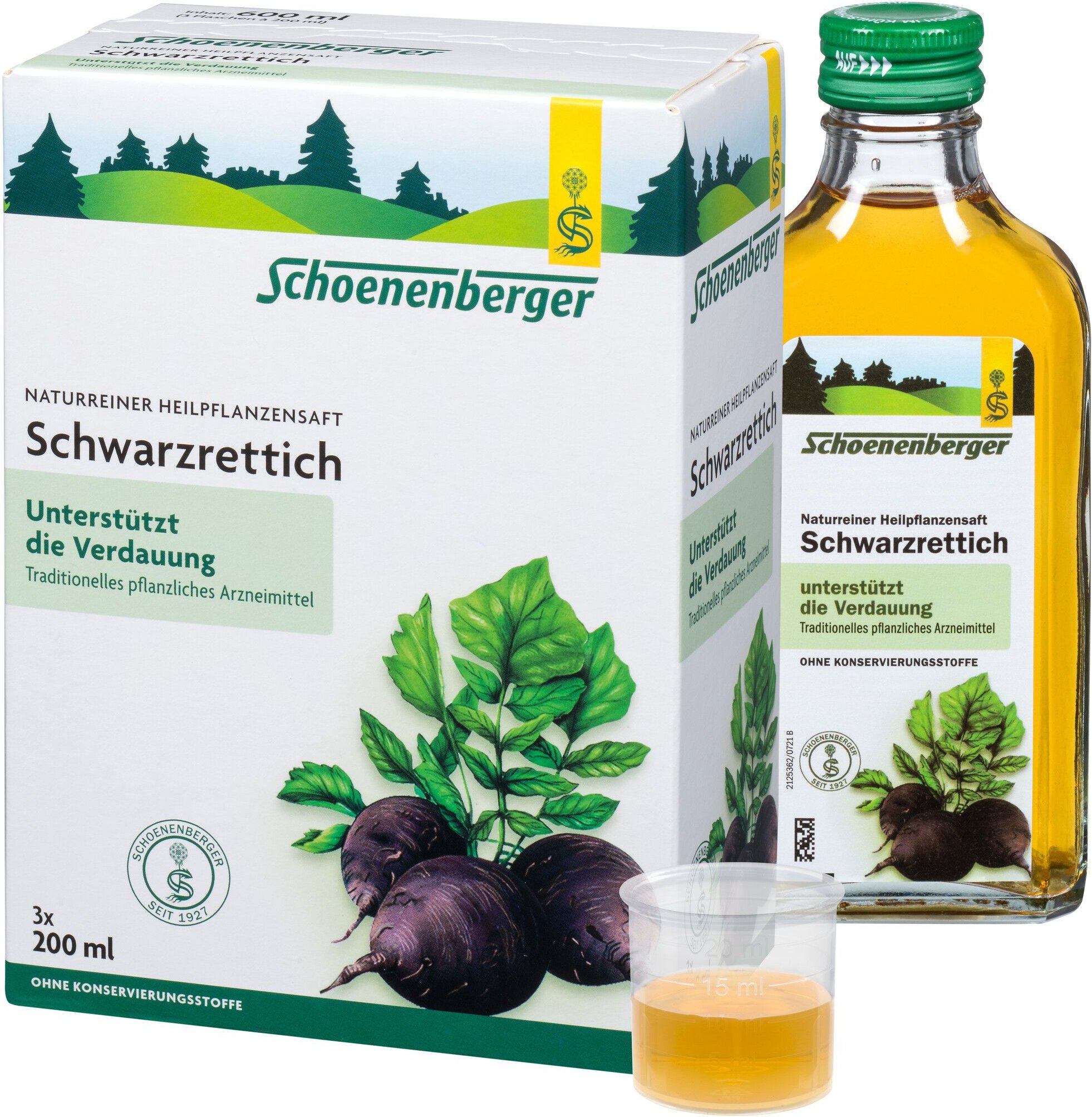 Schwarzrettich Schoenenberger Heilpflanzensäfte 3x200 ml Saft