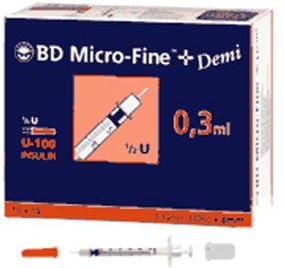 BD Micro-Fine+ Insulinspr.0,3 ml U100 0,3x8 mm 100 St Spritzen