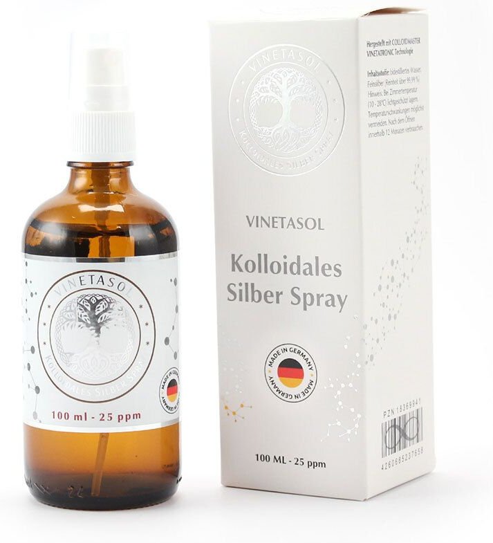 Vinetasol kolloidales Silber 25 ppm Spray 100 ml Flüssigkeit