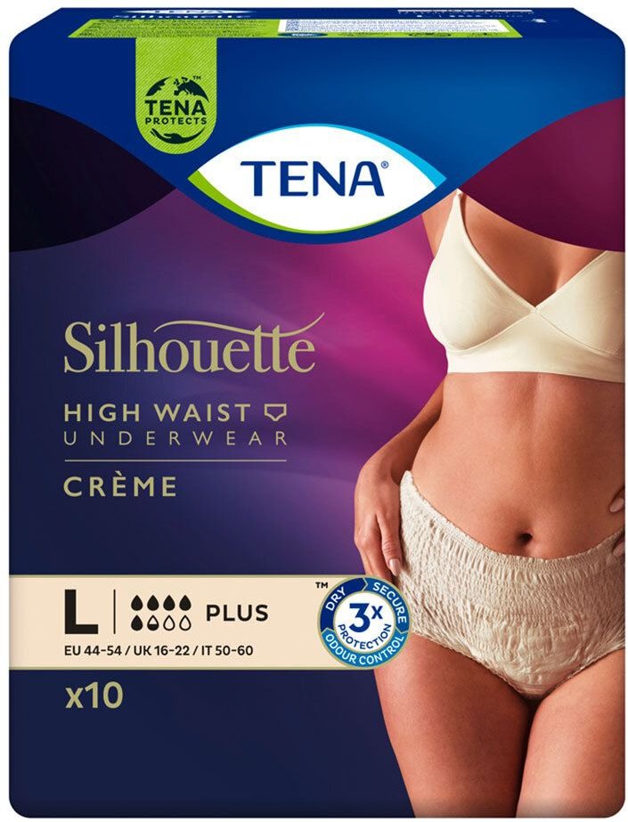 Tena Silhouette Plus L creme Inkontinenz Pants 10 St Einweghosen