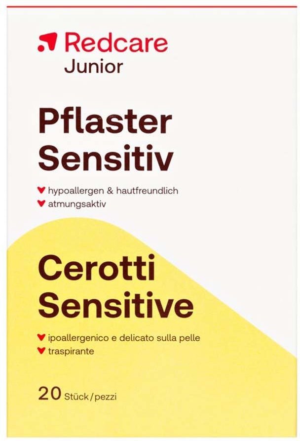 Redcare Junior Pflasterstrips sensitive 2 Größen 20 St Pflaster
