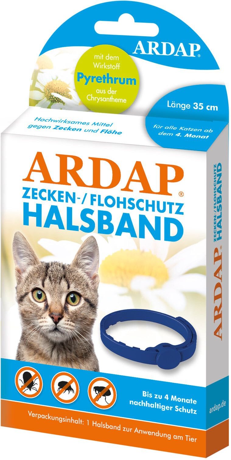 Thumbnail - Ardap Zecken-/Flohschutzhalsband Katzen ab 4.Monat 1 St Halsband