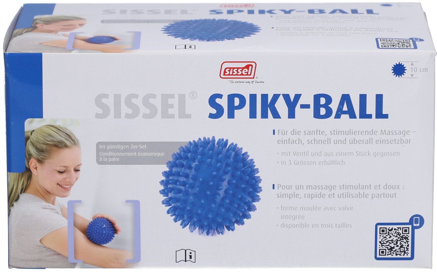 Sissel Spiky-Ball 10cm blau 2 Stk St Zubehör