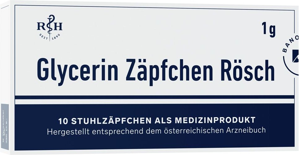 Glycerin Zäpfchen Rösch 1 g gegen Verstopfung 10 St Suppositorien