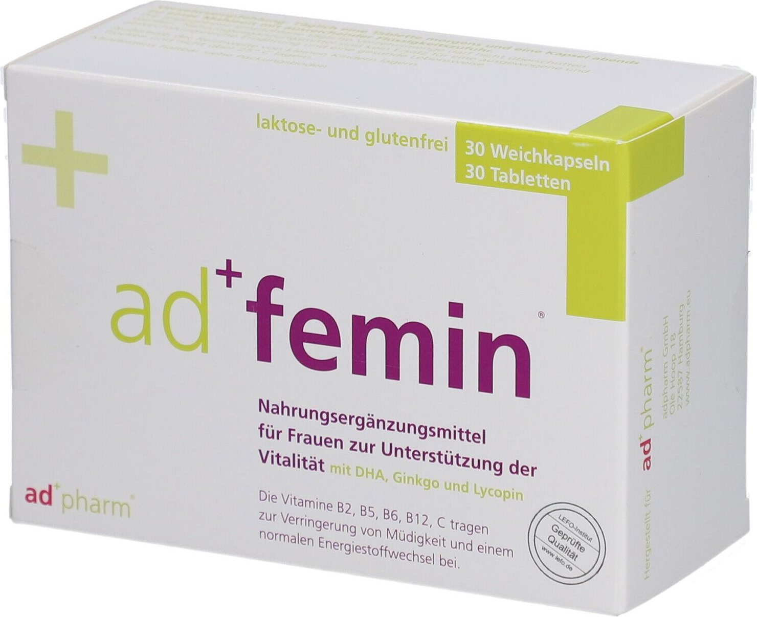 Adfemin Monatspackung 30 Weichkaps.+30 Tabl. 1 St Kombipackung