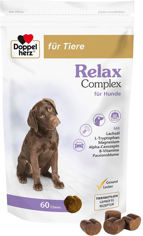 Doppelherz für Tiere Relax Complex Chews f.Hunde 60 St Kautabletten