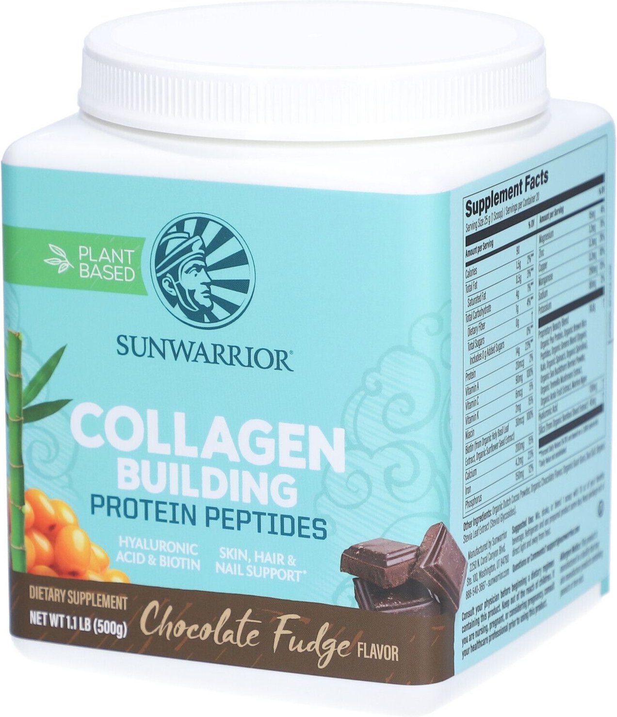 Collagen Building Protein Peptides Chocolate Fude 500 g Pulver