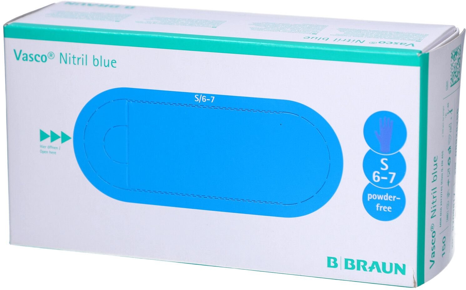 Vasco Nitril blue Untersuchungshandschuhe Gr.S 150 St Handschuhe