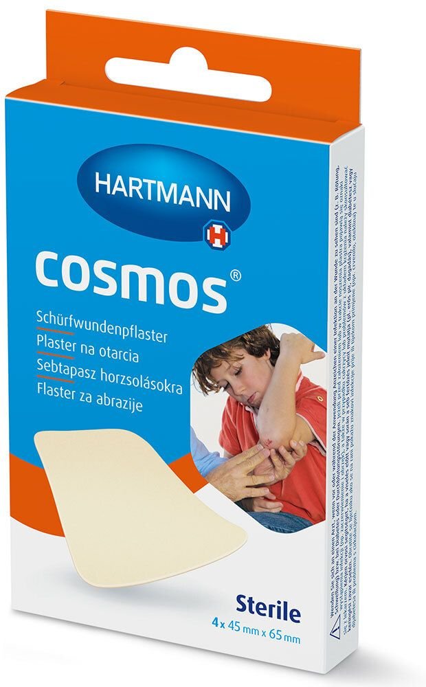 Cosmos Schürfwundenpflaster 4,5x6,5 cm steril 4 St Pflaster