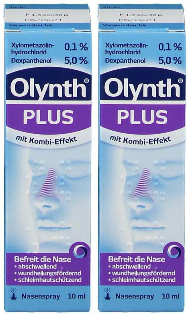 Olynth Plus 0,1%/5% für Erw.Nasenspray o.K. 2x 2x10 ml Nasenspray