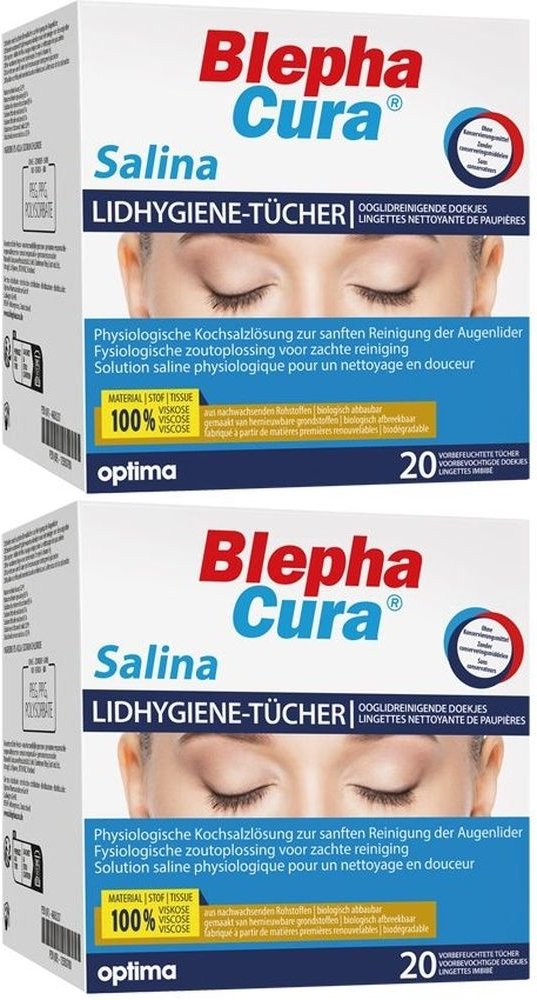 Blephacura Salina Lidhygiene-Tücher 2x 2x20 St Tücher