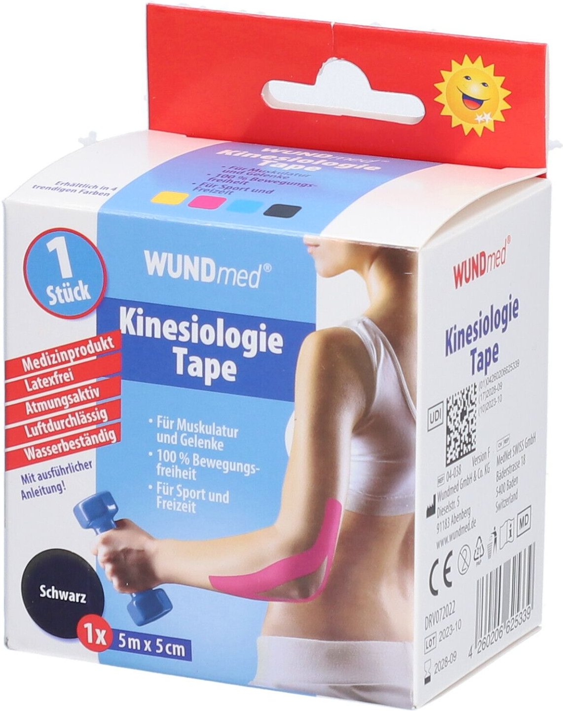 Thumbnail - Kinesiologie Tape 5 cmx5 m schwarz 1 St Verband