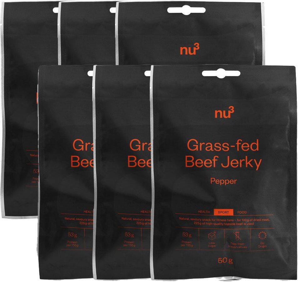 nu3 Beef Jerky, Pfeffer 6x50 g Sonstige