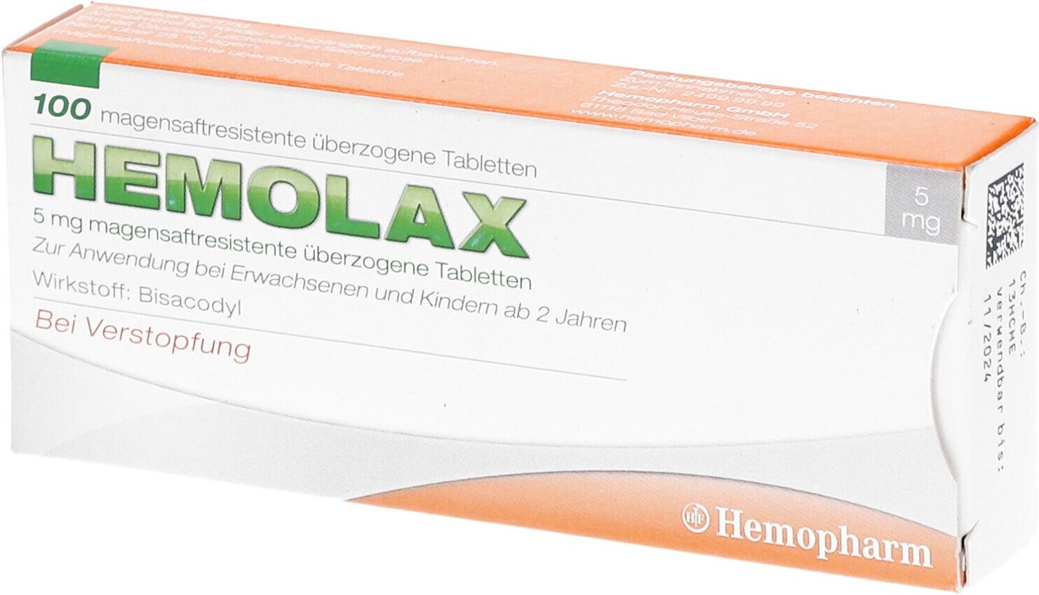 Hemolax 5 mg magensaftresistente überzogene Tabl. 100 St Tabletten magensaftresistent