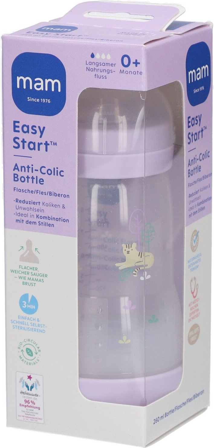 Thumbnail - MAM Easy Start Anti-Colic Zuigfles Lila 260ml 1 St Babyflasche