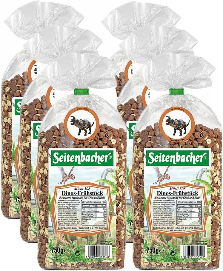 Seitenbacher Dinos Frühstück 6er-Pack 6x750 g Müsli
