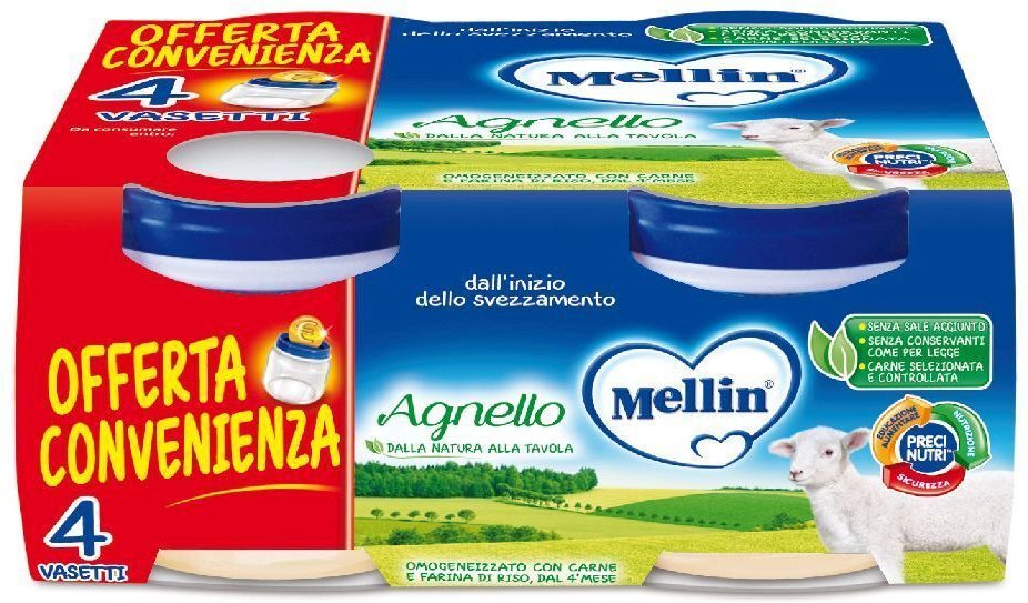 Mellin Omog Agnello 4X80G 4x80 g Brei