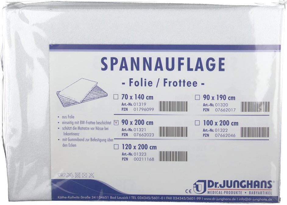 Frottee Spannbettbezug 90x200 cm m.Folie 1 St Auflage