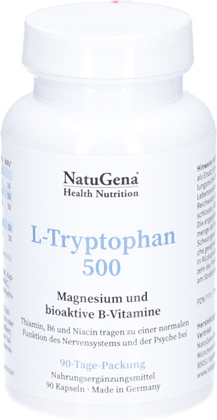 L-Tryptophan 500 Magnesium+B-Vitamine Kapseln 90 St