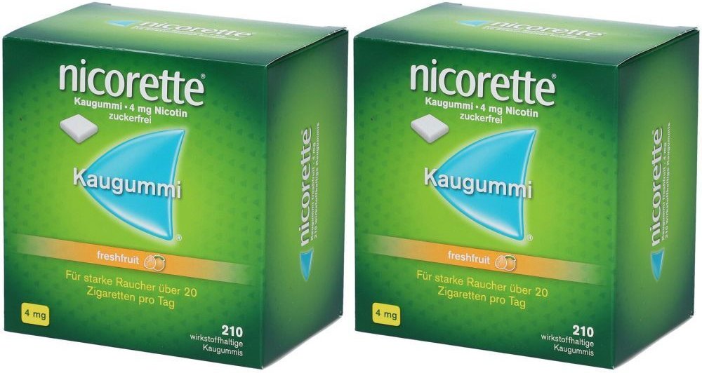 Nicorette 4MG Freshfruit Doppelpack 2x210 St Kaugummi