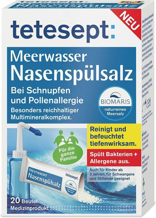 Thumbnail - Tetesept Meerwasser Nasenspülsalz 40 St Salz