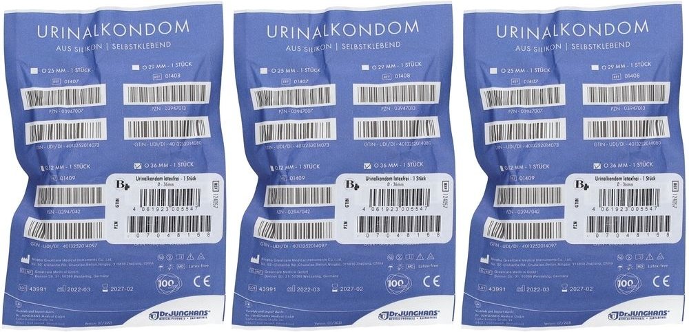 Urinal Kondom 36Mm LATExFR x3 3x1 St Kondome
