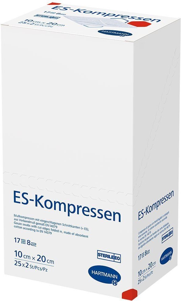 Es-Kompressen steril 10x20 cm 8fach 25x2 St Kompressen