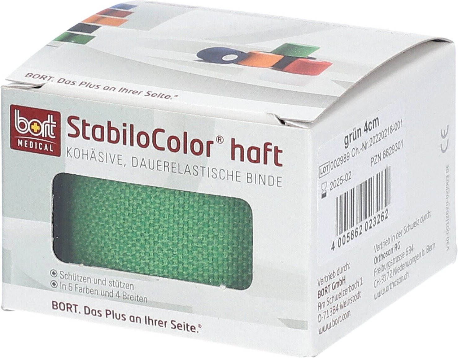 Bort StabiloColor haft Binde 4 cm grün 1 St Binden