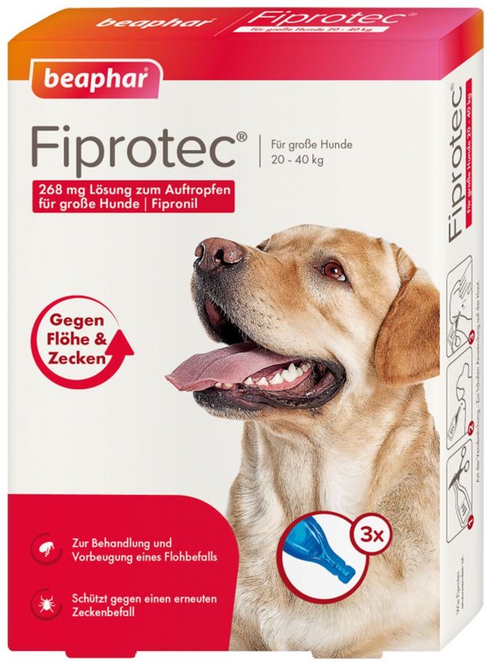 Thumbnail - Fiprotec 268 mg Lösung z.Auftr.f.große Hunde 3x2,68 ml Tropfen