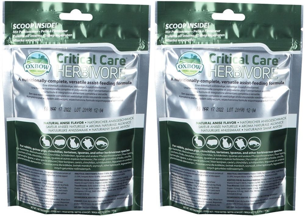 Critical Care® Herbivore Doppelpack 2x141 g Pulver