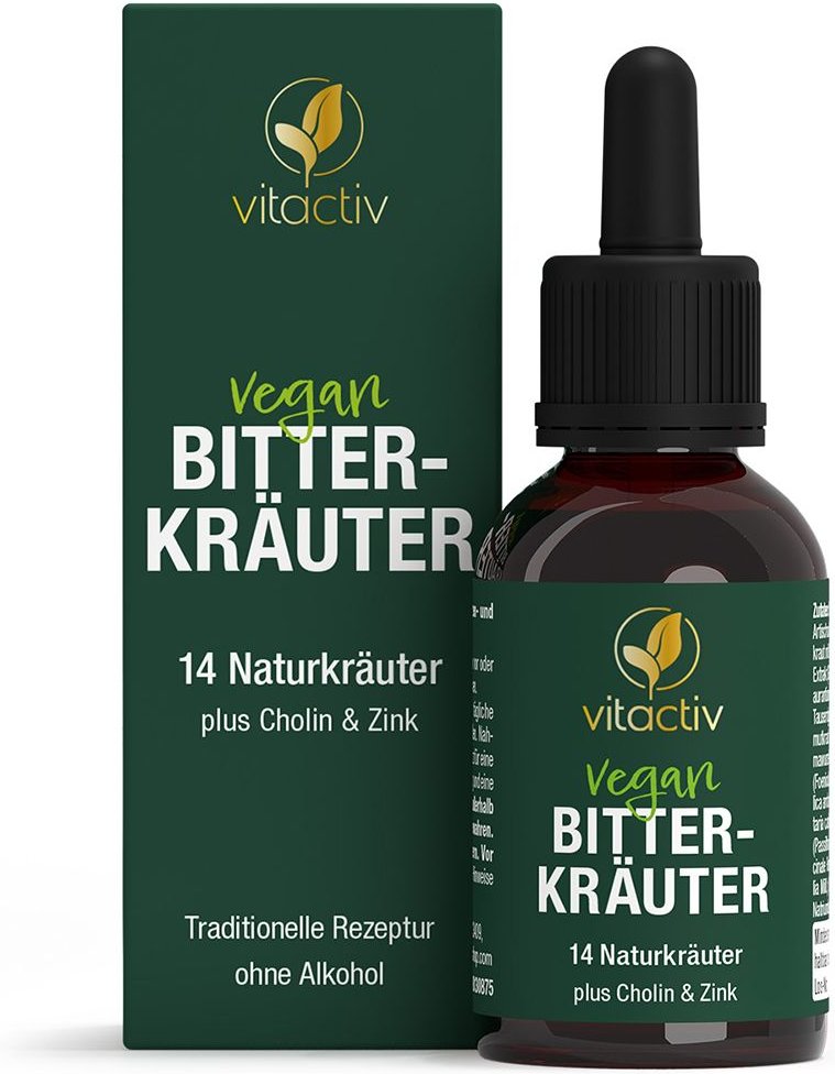 Vitactiv Bitterkräuter Tropfen ohne Alkohol 50 ml
