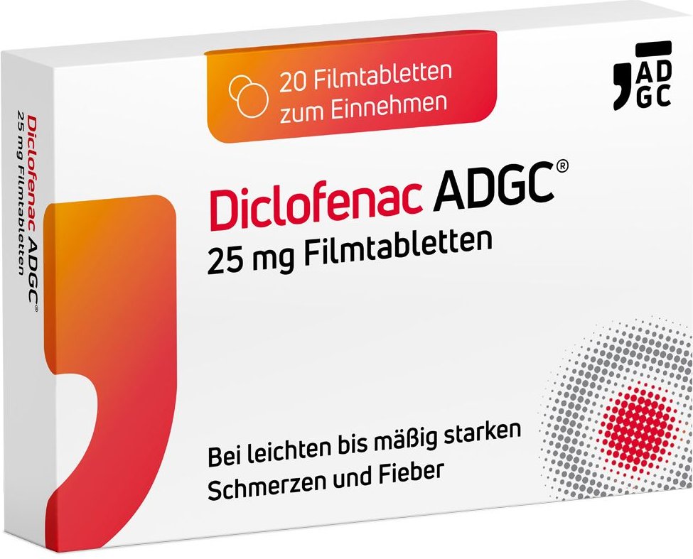 Diclofenac Adgc 25 mg Filmtabletten 20 St