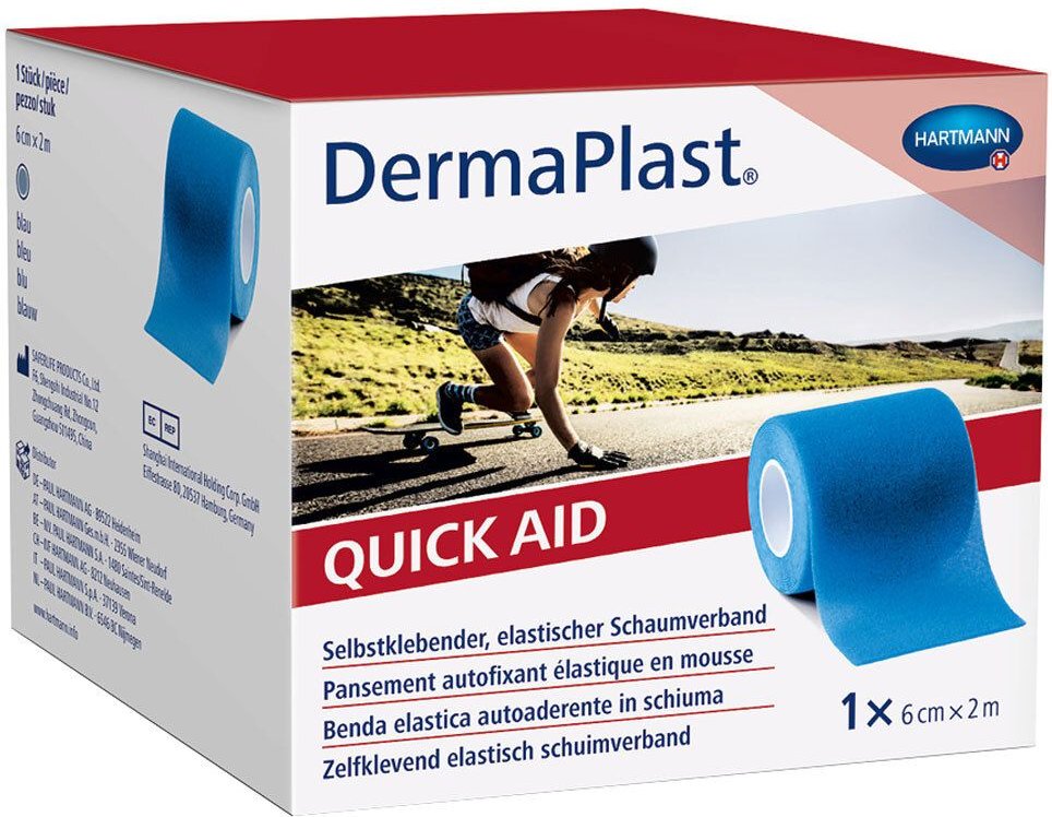 Dermaplast Quick Aid Schaumverb.6 cmx2 m blau 1 St Set